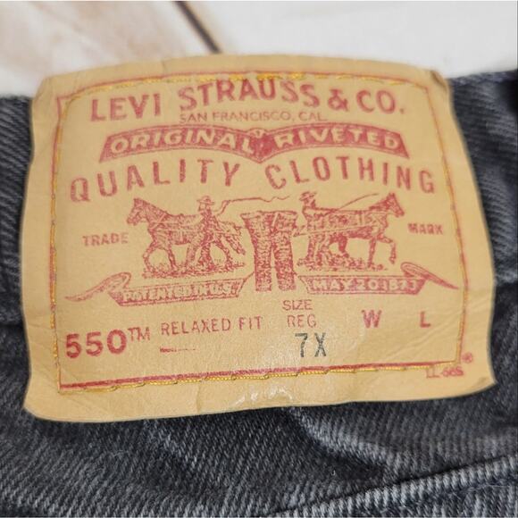 Vintage Y2K Faded Black Levi's 550, size 7X - Picture 3 of 5